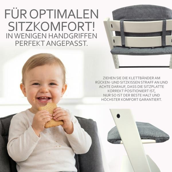 BAMBINIWELT Ersatzbezug für Stokke Tripp Trapp, MELIERT (rund)